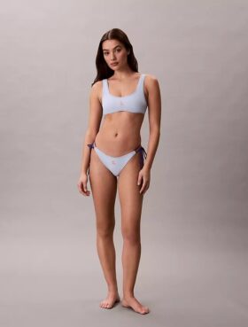 Bas de bikini à nouer sur les côtés avec monogramme graphique