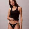 Bas de bikini à nouer sur les côtés avec monogramme graphique Bas de bikini à nouer sur les côtés avec monogramme graphique