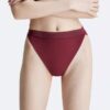Bas de bikini taille haute ton sur ton