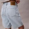 Bermuda décontracté en Denim mélangé lin