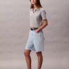 Bermuda décontracté en Denim mélangé lin