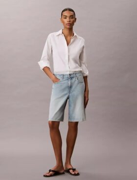 Bermuda en Denim avec logo