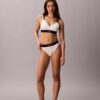 Bikini taille haute extensible en Microfiber à motif Monogram Bikini taille haute extensible en Microfiber à motif Monogram
