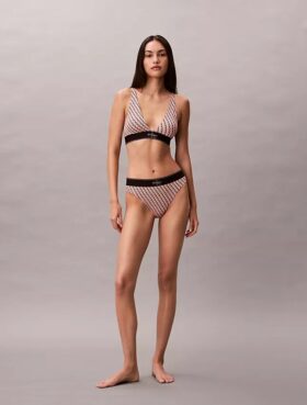 Bikini taille haute extensible en Microfiber à motif Monogram