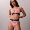 Bikini taille haute extensible en Microfiber à motif Monogram