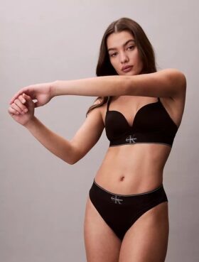 Bikini taille haute extensible en Microfiber à motif Monogram