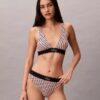 Bikini taille haute extensible en Microfiber à motif Monogram Bikini taille haute extensible en Microfiber à motif Monogram