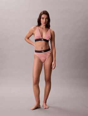 Bikini taille haute extensible en Microfiber à motif Monogram