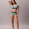Bikini taille haute extensible en Microfiber à motif Monogram
