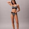 Bikini taille haute extensible en Microfiber à motif Monogram Bikini taille haute extensible en Microfiber à motif Monogram