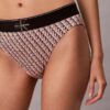 Bikini taille haute extensible en Microfiber à motif Monogram Bikini taille haute extensible en Microfiber à motif Monogram