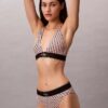 Bikini taille haute extensible en Microfiber à motif Monogram Bikini taille haute extensible en Microfiber à motif Monogram