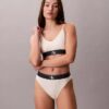 Bikini taille haute extensible en Microfiber à motif Monogram