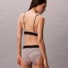 Bikini taille haute extensible en Microfiber à motif Monogram Bikini taille haute extensible en Microfiber à motif Monogram