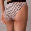Bikini taille haute extensible en Microfiber à motif Monogram Bikini taille haute extensible en Microfiber à motif Monogram