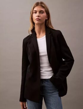 Blazer ajusté en rayonne Blazer ajusté en rayonne