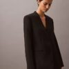 Blazer classique en crêpe