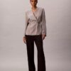Blazer croisé en jacquard de viscose