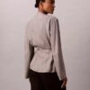 Blazer croisé en jacquard de viscose