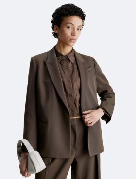 Blazer en sergé de laine
