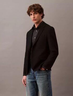 Blazer slim en gabardine de laine Blazer slim en gabardine de laine