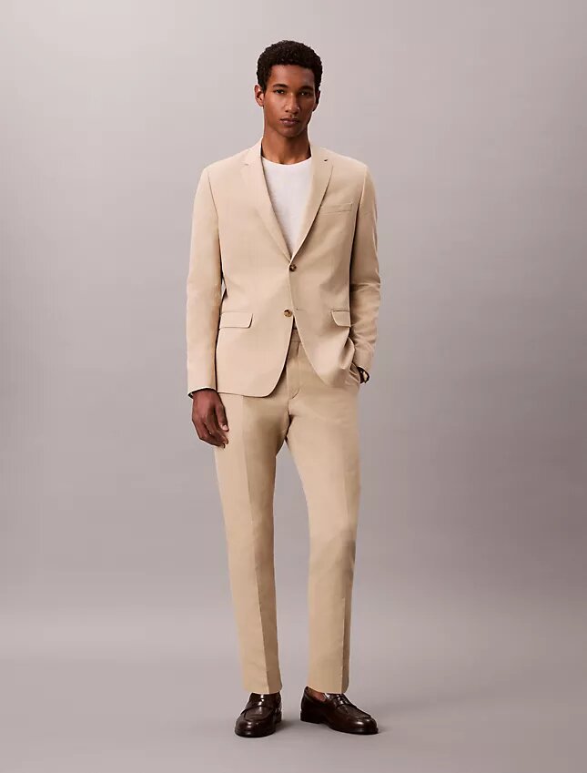 Blazer slim en mélange de lin Blazer slim en mélange de lin