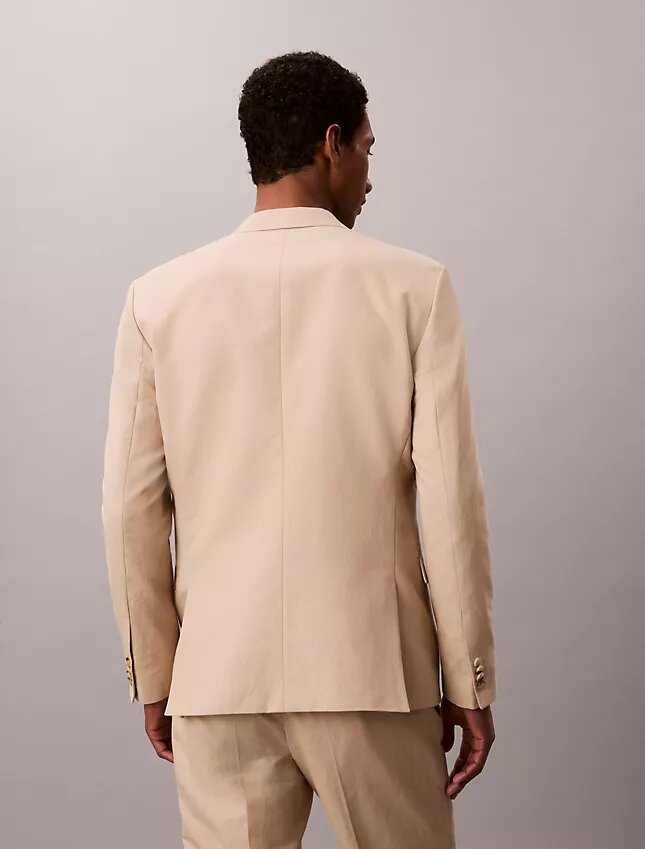Blazer slim en mélange de lin Blazer slim en mélange de lin