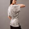 Blouse en satin froissé imprimé Blouse en satin froissé imprimé