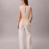 Blouse sans manches en popeline de coton