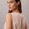 Blouse sans manches en popeline de coton