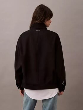 Blouson aviateur en laine mélangée
