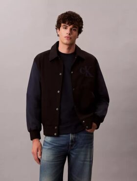 Blouson aviateur en nylon et coton