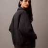 Blouson aviateur en nylon froissé