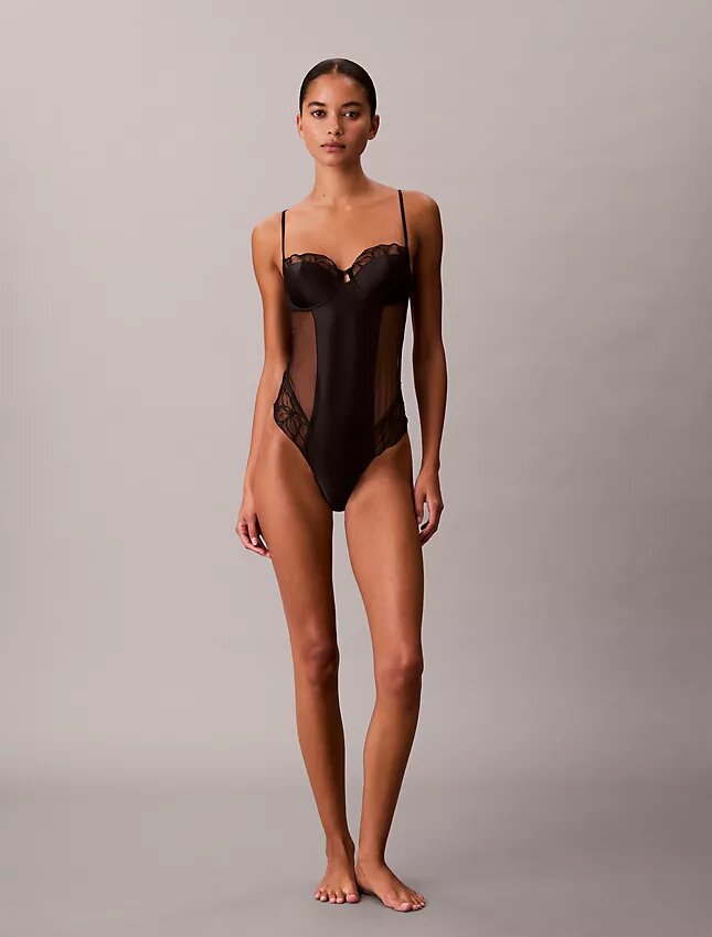 Body en dentelle florale CK Black Body en dentelle florale CK Black