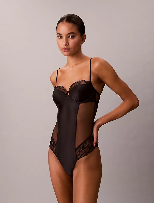 Body en dentelle florale CK Black Body en dentelle florale CK Black