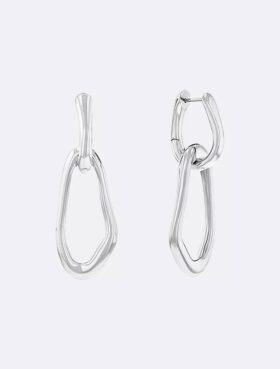 Boucles d&rsquo;oreilles à maillons organiques
