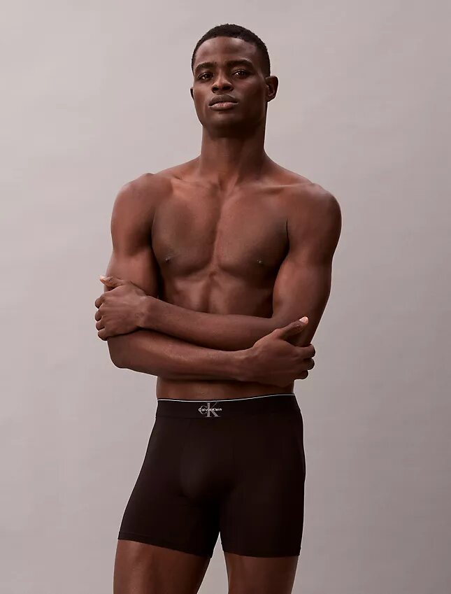 Boxer Brief en microfibre à motif Monogram Boxer Brief en microfibre à motif Monogram