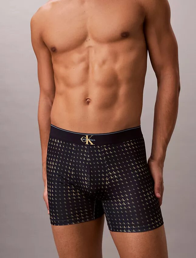 Boxer Brief en microfibre à motif Monogram Boxer Brief en microfibre à motif Monogram