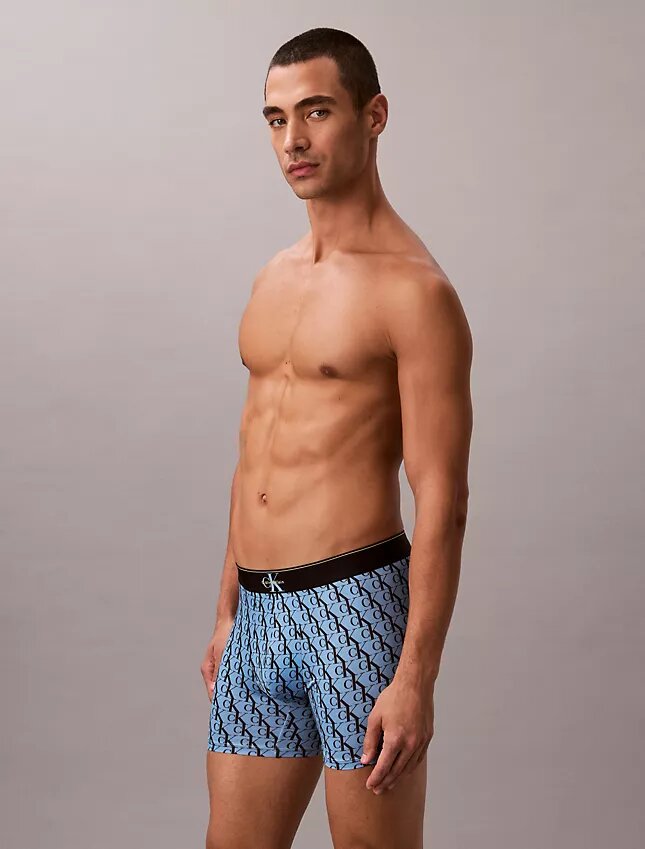 Boxer Brief en microfibre à motif Monogram Boxer Brief en microfibre à motif Monogram