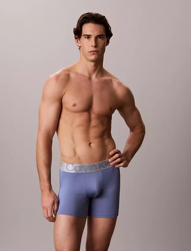 Boxer en microfibre extensible couleur acier Boxer en microfibre extensible couleur acier