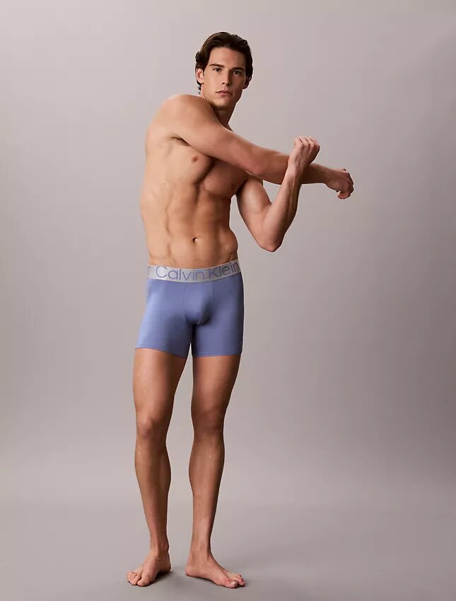 Boxer en microfibre extensible couleur acier Boxer en microfibre extensible couleur acier
