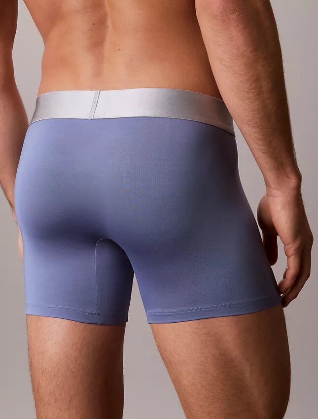 Boxer en microfibre extensible couleur acier Boxer en microfibre extensible couleur acier