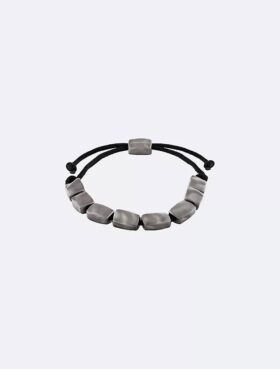 Bracelet à perles de forme rectangulaire organique