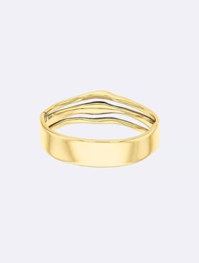 Bracelet rigide à charnière aux formes fluides et sculpturales