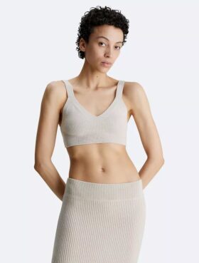 Bralette en laine mélangée côtelée