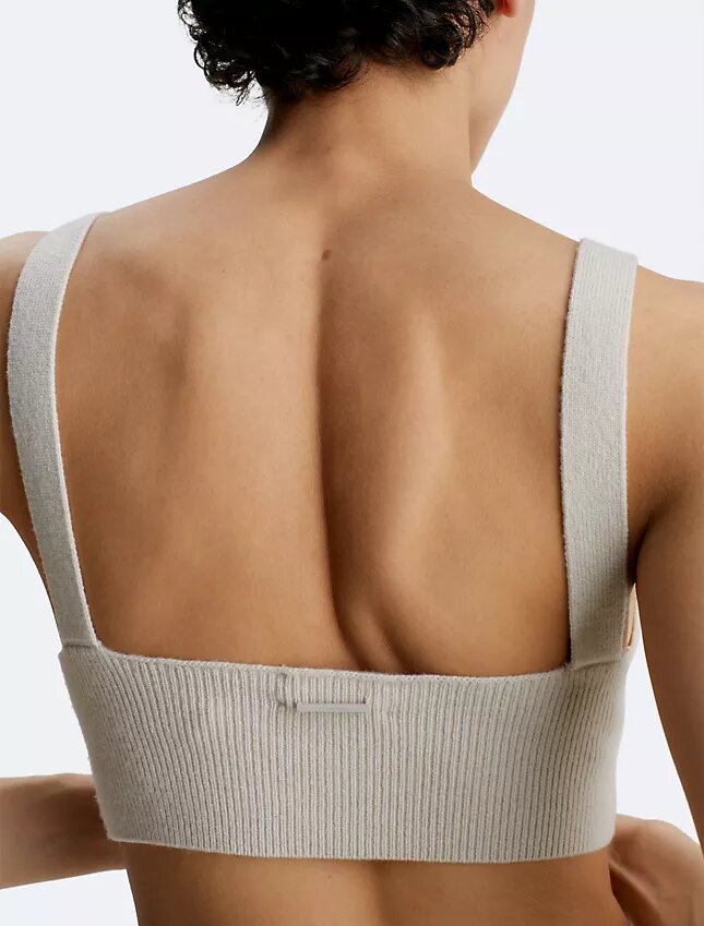 Bralette en laine mélangée côtelée Bralette en laine mélangée côtelée