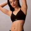 Bralette en microfibre extensible à motif Monogram, légèrement doublée Bralette en microfibre extensible à motif Monogram, légèrement doublée