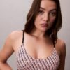 Bralette extensible en Microfiber à monogramme graphique, Unlined Bralette extensible en Microfiber à monogramme graphique, Unlined