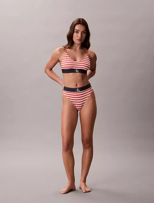 Bralette extensible en Microfiber à monogramme graphique, Unlined Bralette extensible en Microfiber à monogramme graphique, Unlined