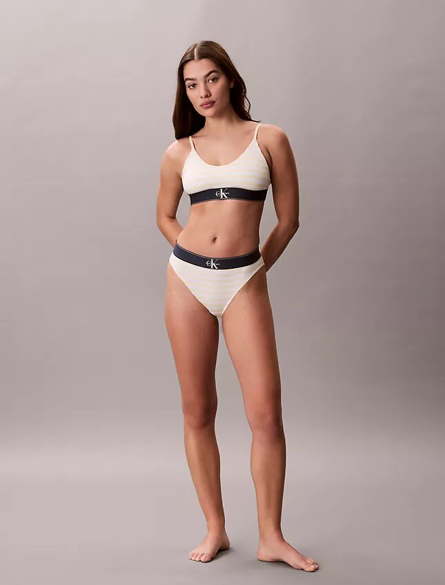 Bralette extensible en Microfiber à monogramme graphique, Unlined Bralette extensible en Microfiber à monogramme graphique, Unlined